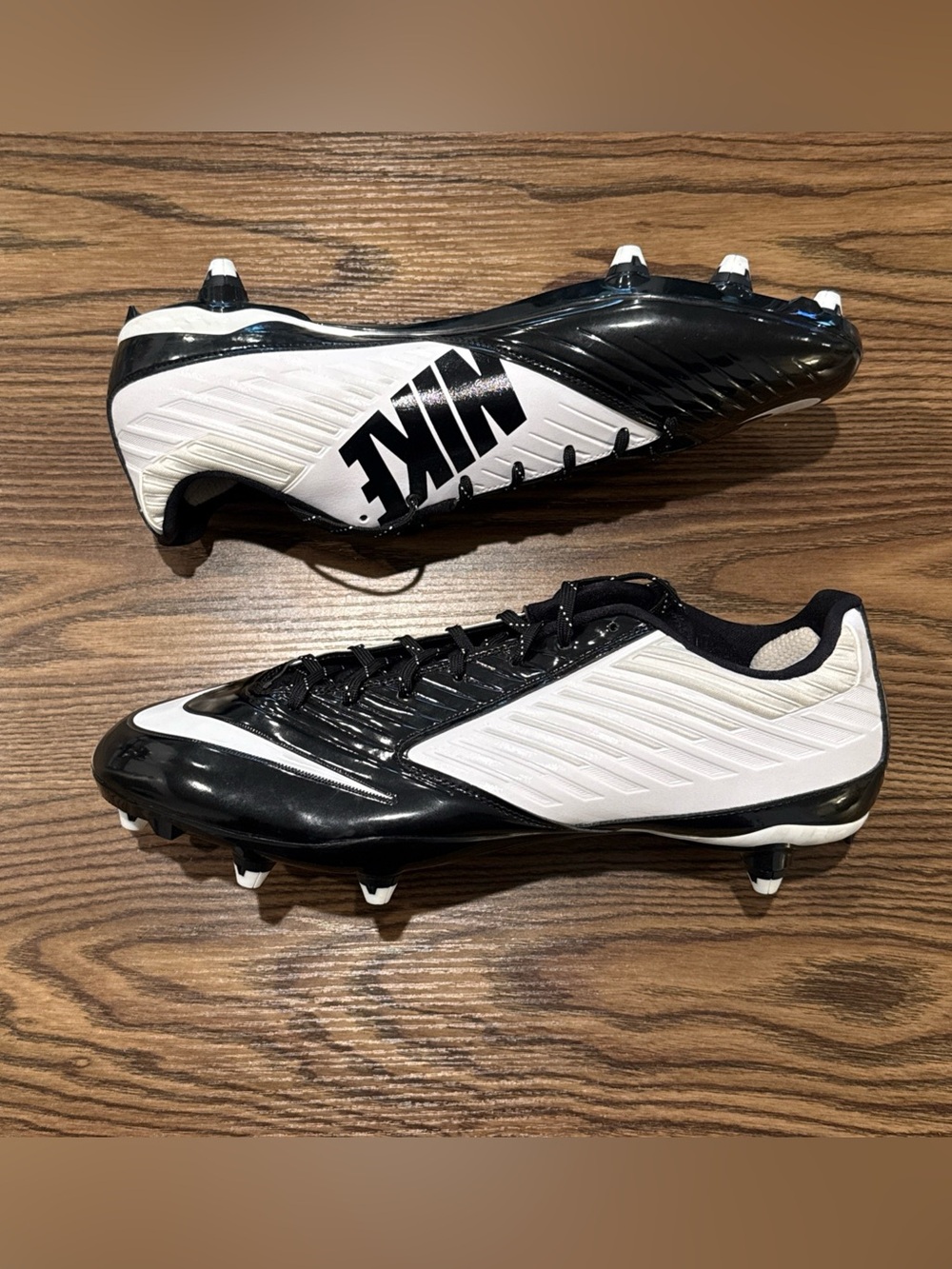 Size 14 Nike Vapor Speed Low Detachable Football Cleats White/Black 643160-110